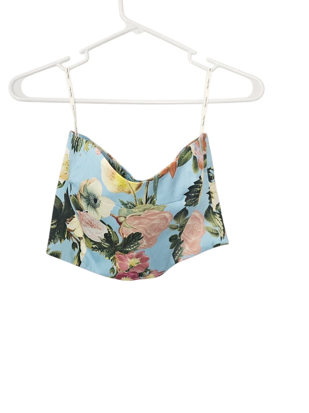 NWT Cara Cara Elsa Bustier Top Blue Floral Size S - Picture 2 of 5